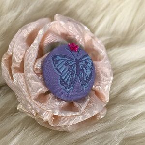 🔴 5/15 Vintage Upcycled Butterfly Hair Bow